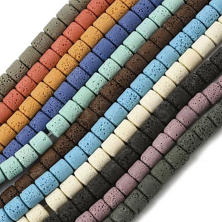 Handmade Porcelain Imitation Lava Rock Beads Strands PORC-P032-08M-1