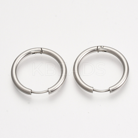 201 Stainless Steel Huggie Hoop Earrings EJEW-T005-JN155-18-1