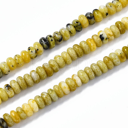 Natural Yellow Turquoise(Jasper) Beads Strands G-S366-108-1