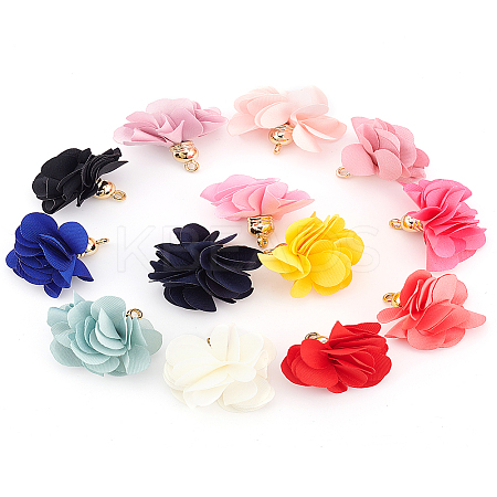 26Pcs 13 Colors Cloth Pendants FIND-LP0002-04-1