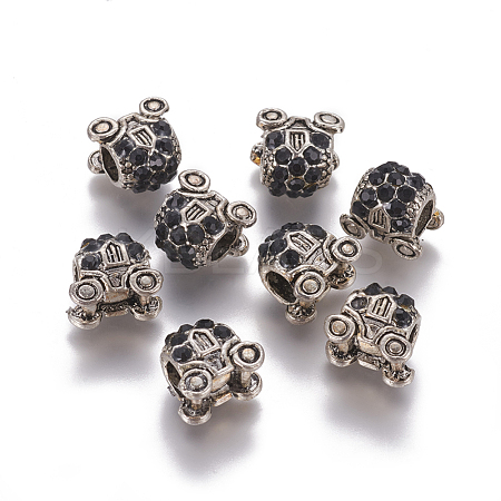 Antique Silver Plated Alloy European Beads CPDL-L020-01AS-1