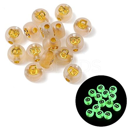 Luminous Transparent Acrylic Beads OACR-P037-01B-B-1
