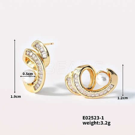 Shiny Women's Earrings with Hollow Design QN5247-1-1