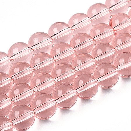 Transparent Glass Beads Strands X-GLAA-T032-T10mm-10-1