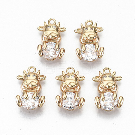 Brass Glass Rhinestone Pendants GLAA-S179-30A-RS-1