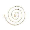 304 Stainless Steel Dapped Chains Necklace for Men Women NJEW-N050-A05-G20-1