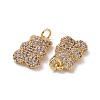 Brass Micro Pave Cubic Zirconia Pendants ZIRC-F134-23G-04-3