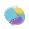 Gradient Color Translucent Resin Pendants RESI-G048-01B-2