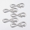 Tibetan Style Alloy Infinity with Hope Links connectors LS-TIBE-S230-P-FF-1