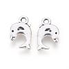 Dolphin Tibetan Style Alloy Pendants TIBEP-N008-25AS-RS-2