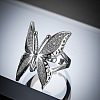 Brass Pave Cubic Zirconia Finger Rings FS-WG8437D-01-3