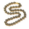 Rack Plating Brass Pave Cubic Zirconia Flower Link Necklaces for Women NJEW-B108-01G-04-1