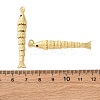 Rack Plating Brass Micro Pave Cubic Zirconia Pendants KK-M309-38L-G-3