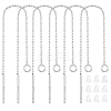 Anti-Tarnish 3 Pairs Rhodium Plated 925 Sterling Silver Stud Earring Findings STER-BBC0006-73B-1