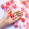 12Pcs 6 Styles Valentine's Day Theme PVC & Silicone Dustproof Straw Cap AJEW-CJ0001-26-4