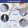 Transparent PVC 6-Ring Binder Zip Top Storage Bags ABAG-WH0038-48A-6