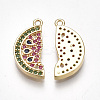 Brass Cubic Zirconia Pendants KK-S348-317-2