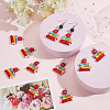 25Pcs Opaque Resin Pendants for Teachers' Day RESI-SC0002-42-5