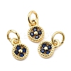 Brass Micro Pave Cubic Zirconia Pendants KK-Z147-01G-03-1