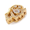 Rack Plating Brass Micro Pave Cubic Zirconia Beads KK-Z082-10G-2