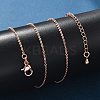 Brass Cable Chain Necklaces X-MAK-P011-01RG-4