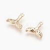 Brass Micro Pave Cubic Zirconia Charms KK-F784-32G-NF-2