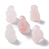 Natural Rose Quartz Carved Healing Dinosaur Figurines G-B062-07E-1