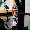 Wire Wrapped Tower Natural Amethyst Healing Stone Wands PW-WG61976-04-1