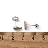 Rack Plating Brass Micro Pave Clear Cubic Zirconia Stud Earrings EJEW-K299-01P-G-5