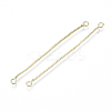 Brass Box Chain Tassel Links KK-R129-05G-2