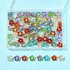 80Pcs 10 Colors Electroplate and Golden Metal Enlaced Glass Beads EGLA-FS0001-56-6