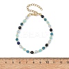 Natural White Jade & Amazonite & Apatite & Lapis Lazuli Round Beaded Necklaces and Bracelet Set SJEW-JS01382-8