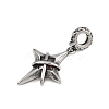 Star 316 Surgical Stainless Steel Cubic Zirconia Pendant Decoration STAS-Z165-16AS-B03-2