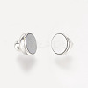 Brass Magnetic Clasps with Loops KK-H361-S-NR-5