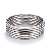 Non-Tarnish Fashion 304 Stainless Steel Buddhist Bangle Sets BJEW-L664-022A-P-8
