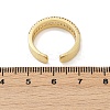 Brass Micro Pave Cubic Zirconia Cuff Rings for Women RJEW-F182-01G-5