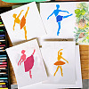 3Pcs 3 Styles Ethnic Style PET Hollow Out Drawing Painting Stencils DIY-WH0394-0704-4
