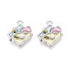 Rack Plating Alloy Enamel Pendants ENAM-N065-03P-1