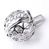 Rack Plating Brass Cage Pendants KK-S751-009P-2