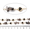 Handmade Brass Glass Square Link Chains CHC-F019-11G-08-3