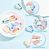 10Pcs 5 Colors Food Grade Eco-Friendly Silicone Focal Beads SIL-NB0001-11-4