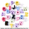 50Pcs UV Plating Opaque Acrylic Beads TACR-SP0001-38-7