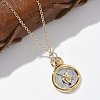 Brass Twelve Constellations Tarot Pendant Necklaces LS-NJEW-Q006-01D-G-4