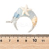 Ocean Natural Aquamarine Chip & Natural Spiral Shell Wire Wrapped Pendants PALLOY-TA00439-3