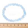 Natural & Dyed White Jade Bead Stretch Bracelets X-BJEW-K212-A-018-5
