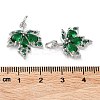Rack Plating Brass Clear Cubic Zirconia Pendants KK-B078-02P-02-3