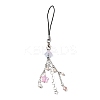 Glass & Acrylic Mobile Straps HJEW-SW00079-04-1