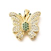 Brass Micro Pave Cubic Zirconia Pendants KK-G519-15G-01-1