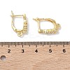Brass Micro Pave Clear Cubic Zirconia Hoop Earring Findings KK-Z143-05G-3