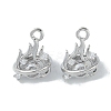 Brass Micro Pave Clear Cubic Zirconia Pendants KK-H482-08P-1